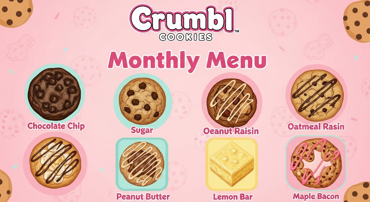 Crumbl Cookies Monthly Menu