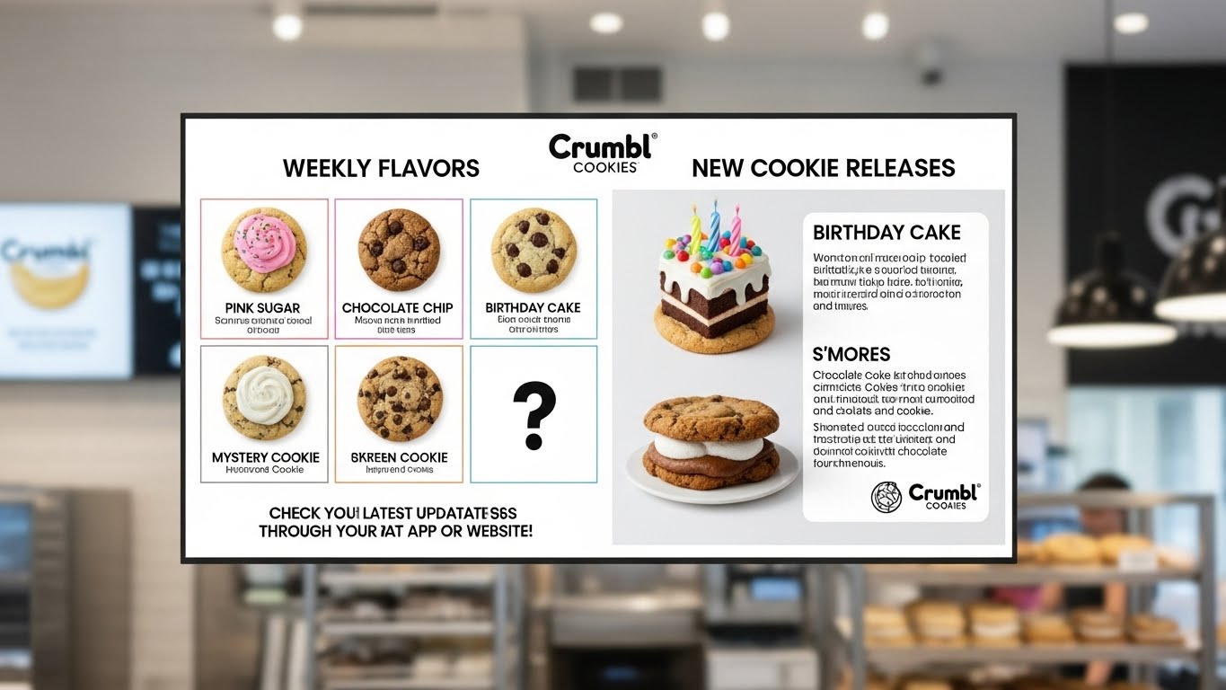 menu menu crumbl cookies full guide to weekly flavors and new cookie releases