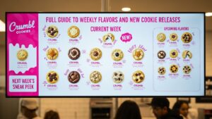 menu menu crumbl cookies full guide to weekly flavors and new cookie releases