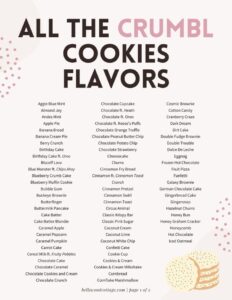 Crumbl Cookies Weekly