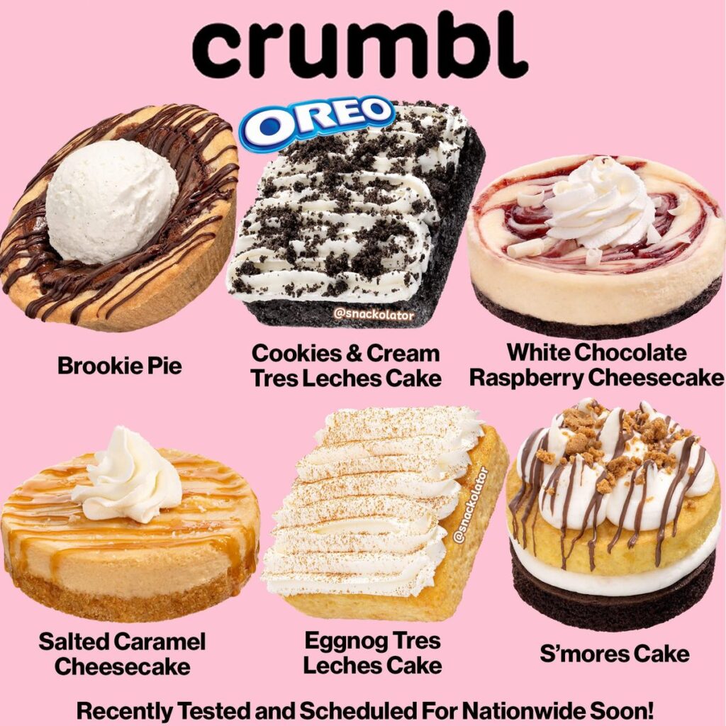 Crumbl Lineup