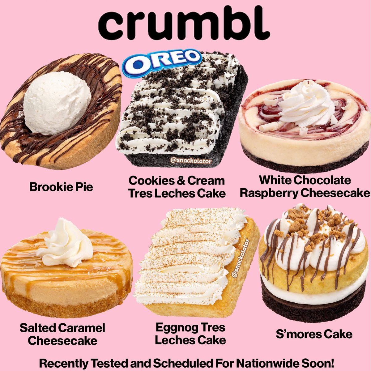 Crumbl Lineup