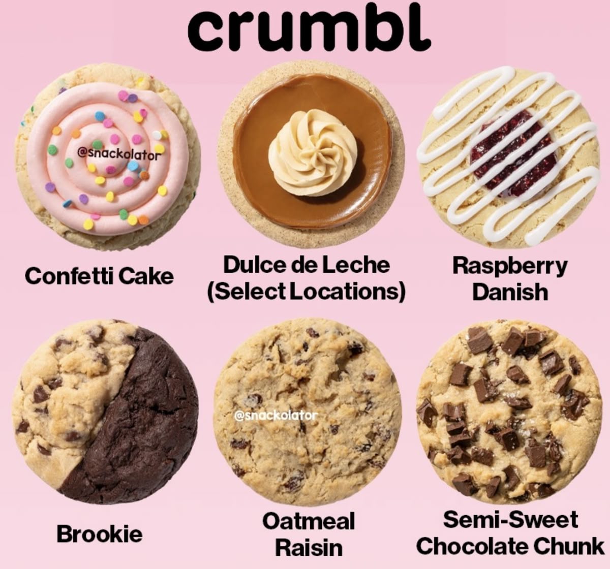 Crumbl’s Weekly Lineup